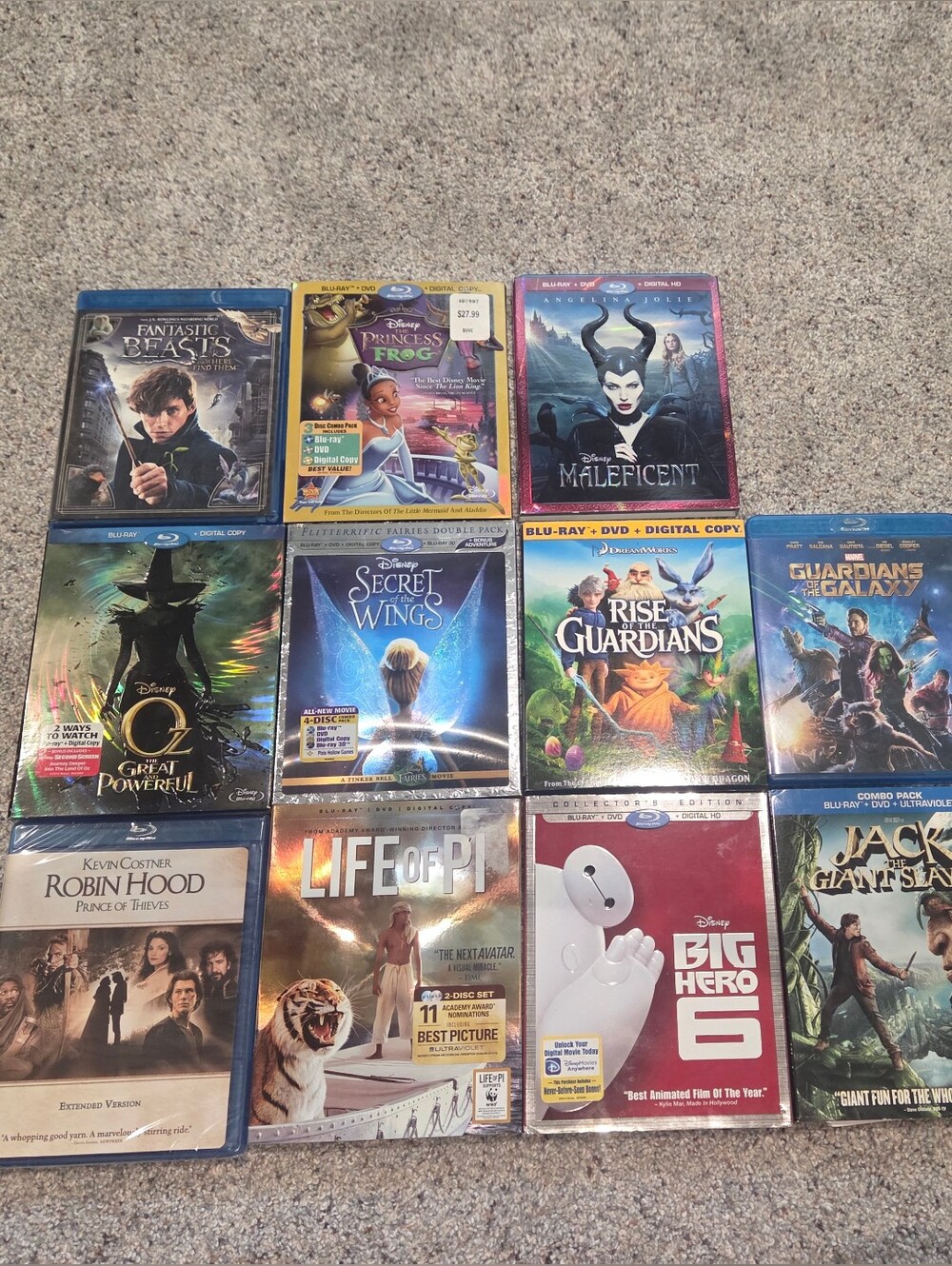 Assorted Disney & Family Movie Blu-ray/DVD Bundle 13 Movies